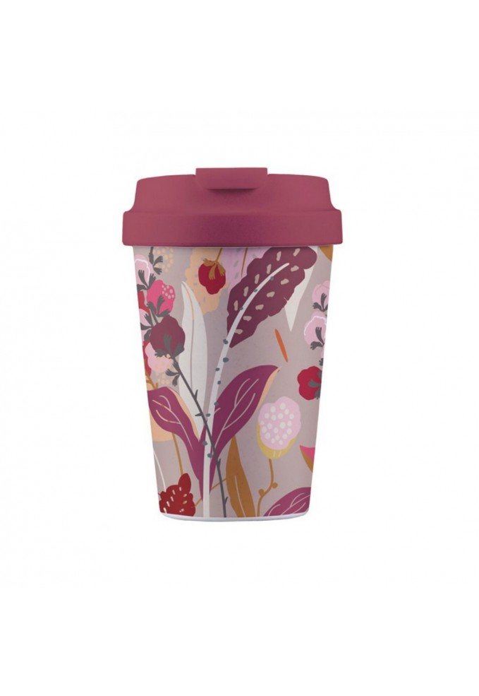 Chic Mic Κούπα Μπαμπού Με Καπάκι 350 ml - Wild Flower