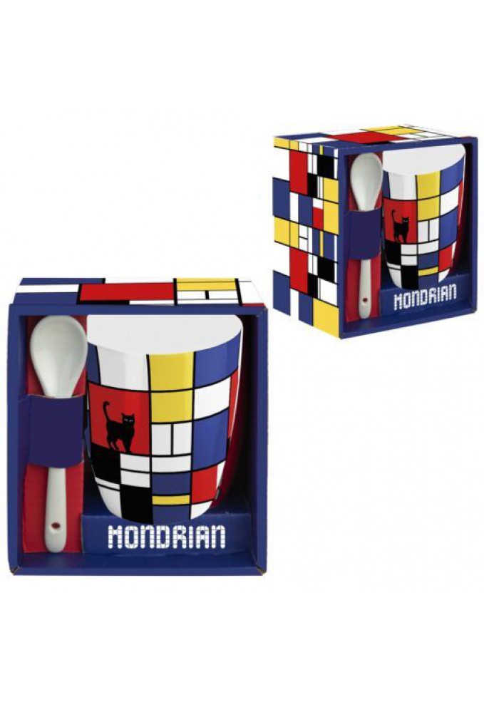 Κούπα Με Κουταλάκι Mondrian  “Chat” 300 ml 13×12 cm