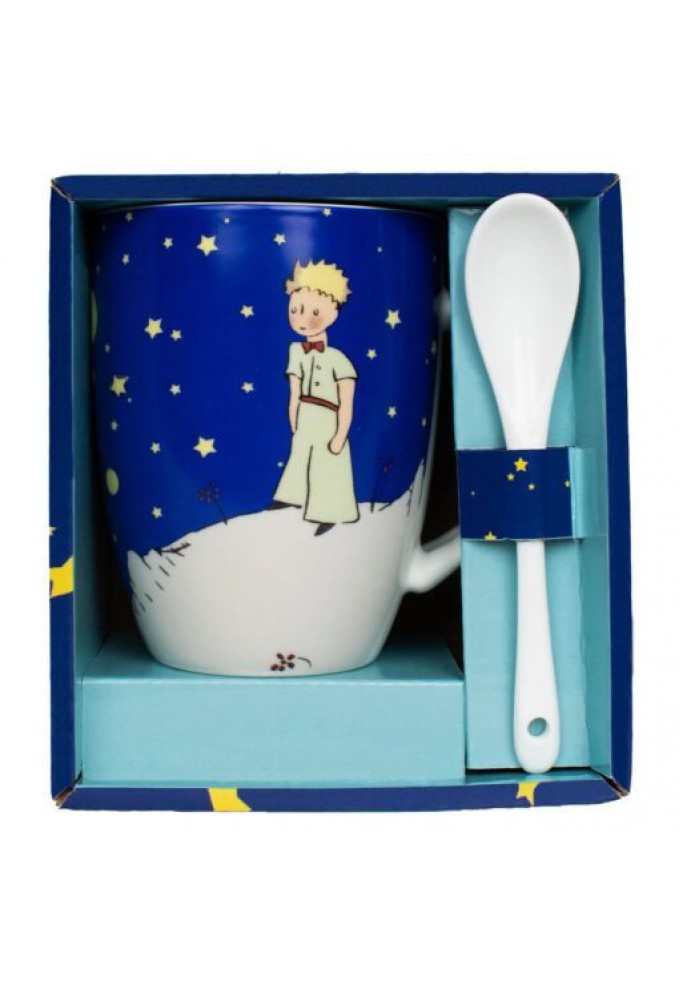 Κούπα με Κουταλάκι Μικρός Πρίγκηπας "Nuit" 300 ml 12 cm