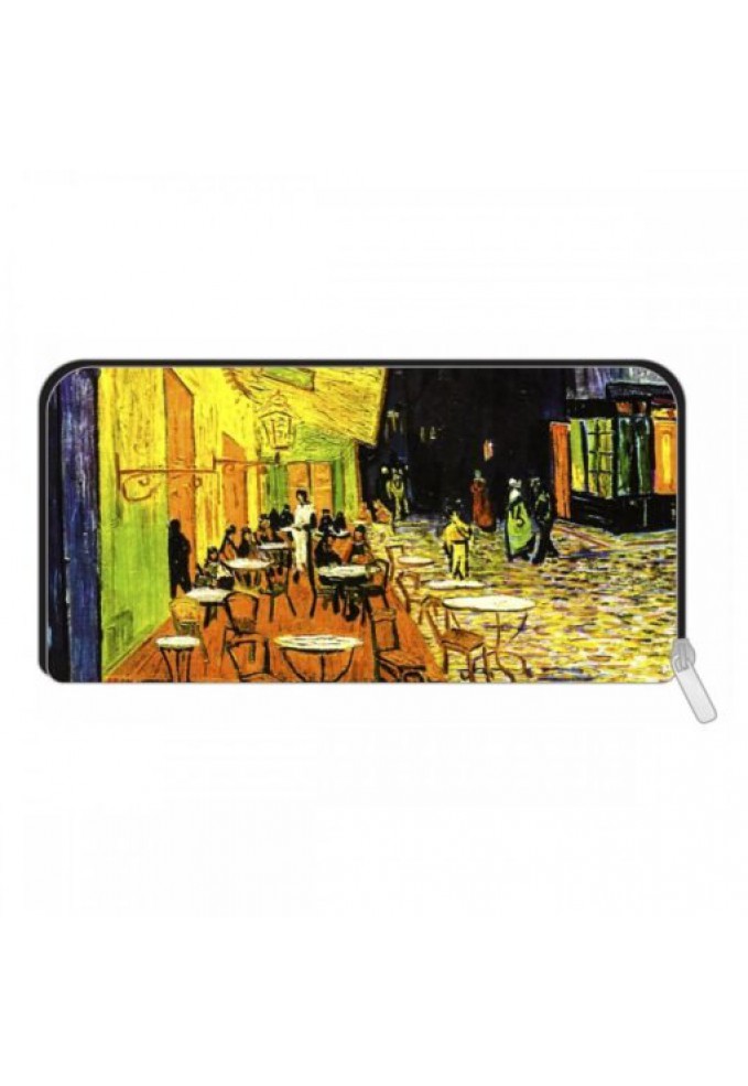 Πορτοφόλι με Φερμουάρ Van Gogh "Cafe Terrace at Night" 19x10 cm