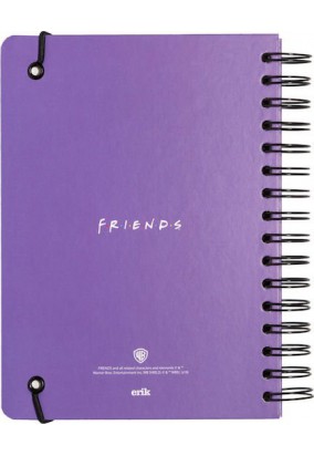 Τετράδιο Σπιράλ με Λάστιχο A5/15X21 με Τελίτσες FRIENDS