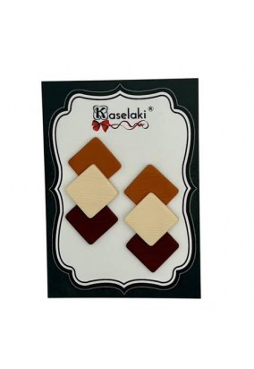 Καρφωτά Σκουλαρίκια από Πολυμερικό Πηλό - Elegant Colorblocks