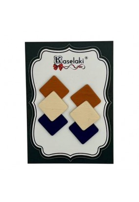 Καρφωτά Σκουλαρίκια από Πολυμερικό Πηλό - Elegant Colorblocks