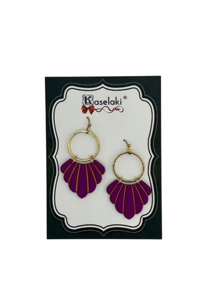 Κρεμαστά Σκουλαρίκια από Πολυμερικό Πηλό - Byzantium