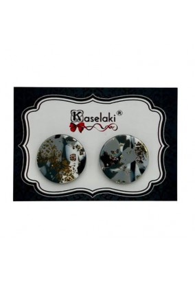 Καρφωτά Σκουλαρίκια από Πολυμερικό Πηλό - Gray Marble