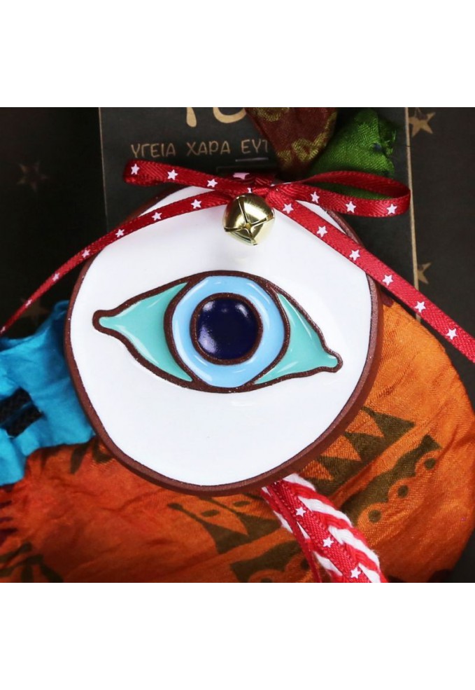 Γούρι Κεραμικό στολίδι-Μάτι
