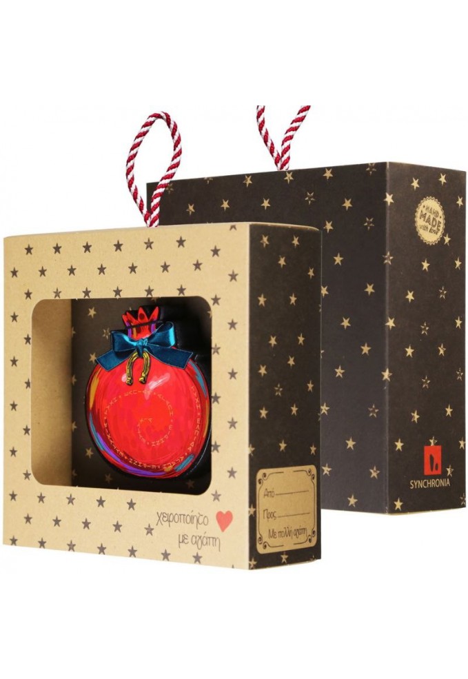 Γούρι επιτραπέζιο 18εκ. - Ρόδι με φιόγκο-Πέταλο