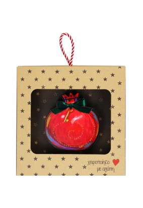 Γούρι επιτραπέζιο 18εκ. - Ρόδι με φιόγκο-Κλειδί