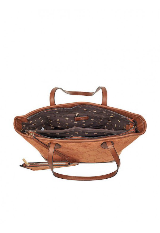 Τσάντα Ώμου Verde - Καμηλό