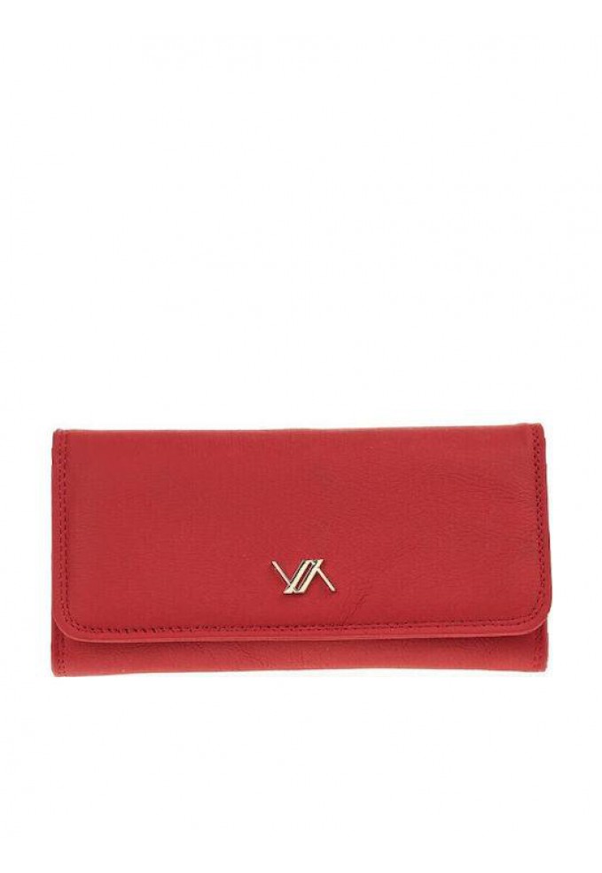 Πορτοφόλι Γυναικείο Verde Δερμάτινο - Κόκκινο