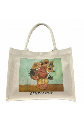 Τσάντα Χειρός με Σχέδιο στο Πλάι Van Gogh - Sunflower