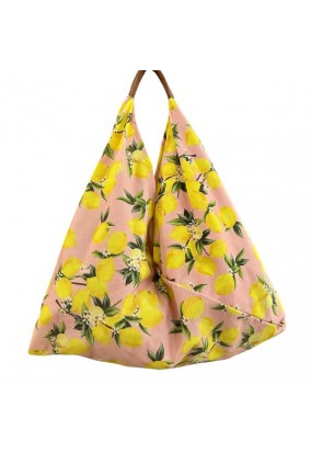 Τσάντα Ώμου Λεμονάκια - Ροζ