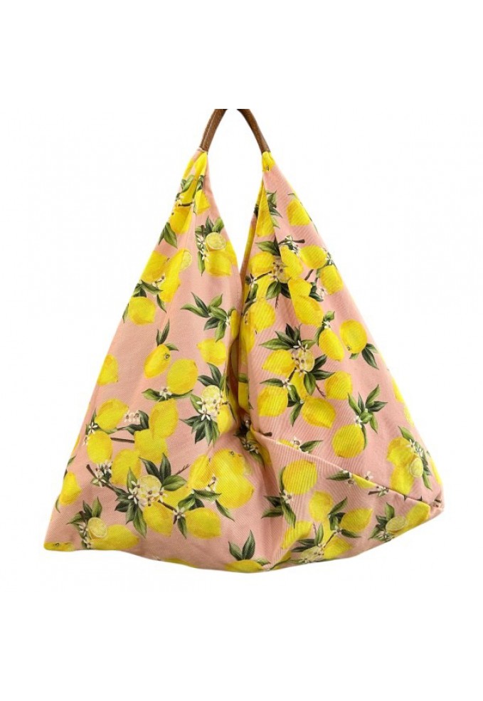 Τσάντα Ώμου Λεμονάκια - Ροζ