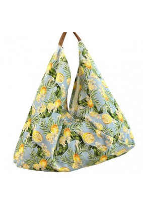 Τσάντα Ώμου Λεμονάκια - Γαλάζιο