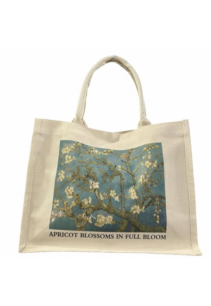 Τσάντα Χειρός με Σχέδιο στο Πλάι Van Gogh - Almond Blossom