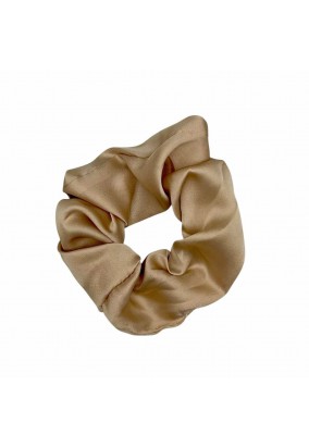 Scrunchie Σατέν -Μπεζ Ανοιχτό