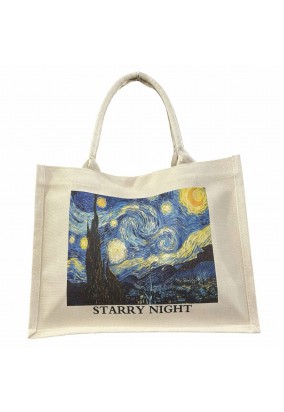 Τσάντα Χειρός με Σχέδιο στο Πλάι Van Gogh - Starry Night