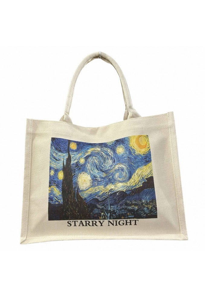 Τσάντα Χειρός με Σχέδιο στο Πλάι Van Gogh - Starry Night