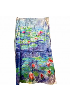 Εσάρπα από Μετάξι - Monet Water Lillies
