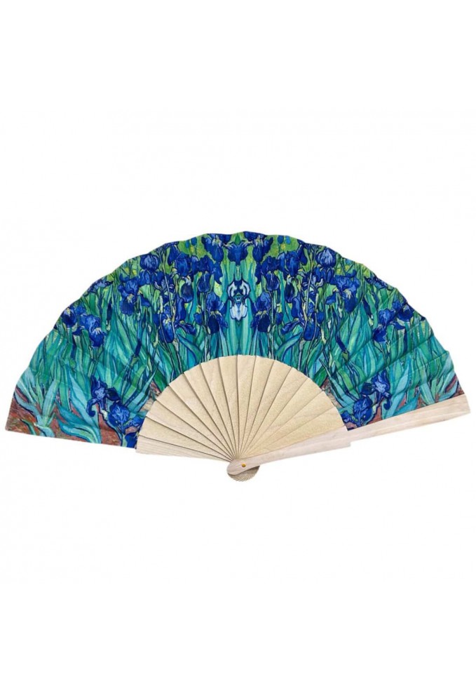 Βεντάλια Ξύλινη - Van Gogh "Irises"